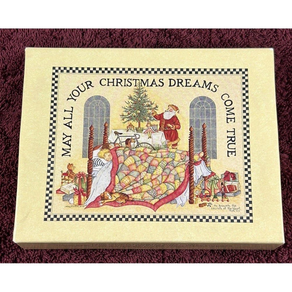 Vtg LANG "Sweet Dreams" Christmas Cards Ellen Stouffer Boxed Set of 12 w/Env